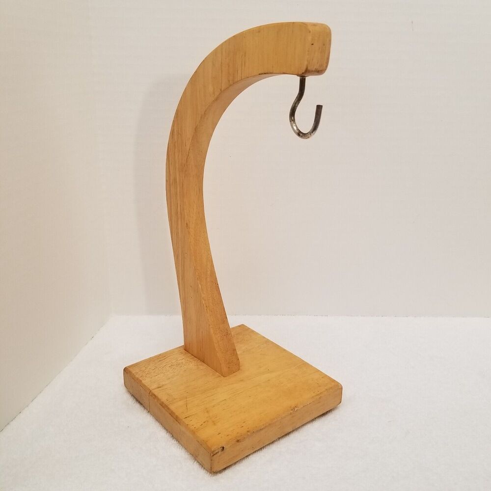 Pomerantz vintage hardwood 1' tall banana hook counter top